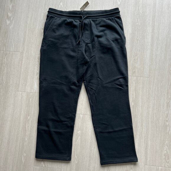 J Crew Summit 11 oz Soft Knit Fleece Sweatpant Mens XL Black - Picture 1 of 11